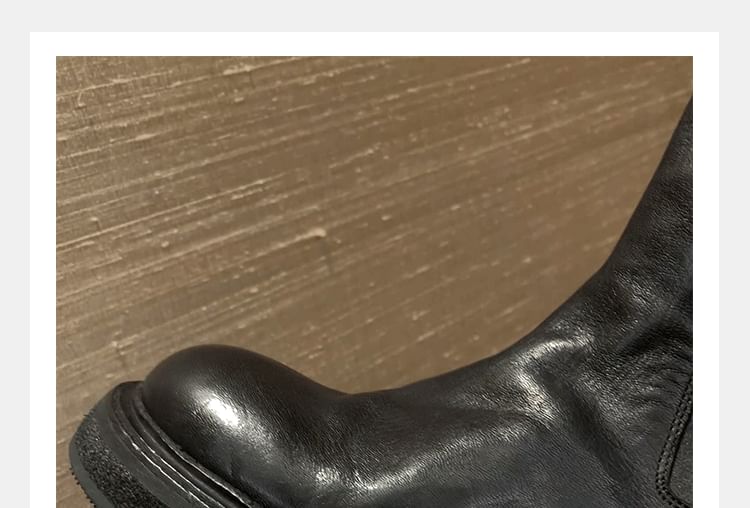 Boots Faux Short Chelsea Leather