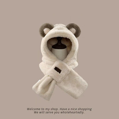 Ear Trapper Scarfed Hat Bear