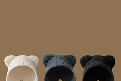 Ear Hat Bear Bonnet Fleece