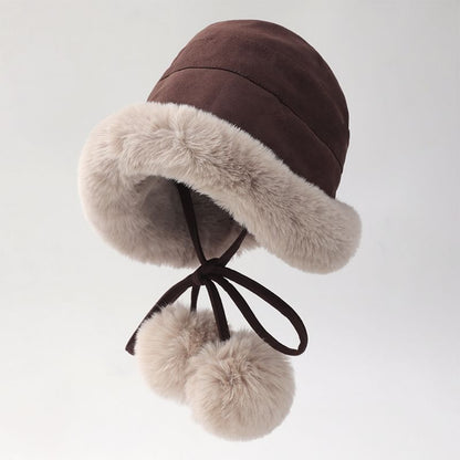Bucket Fluffy Trim Hat