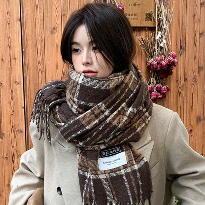 Scarf Tasseled Plaid