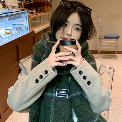 Tasseled Scarf Plaid