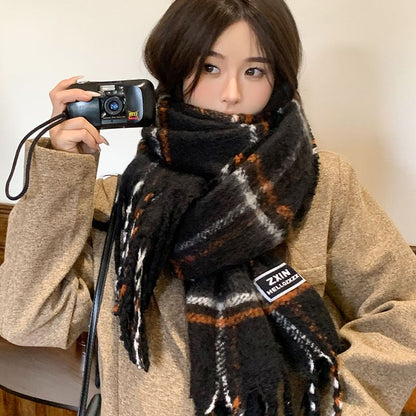 Tasseled Scarf Plaid
