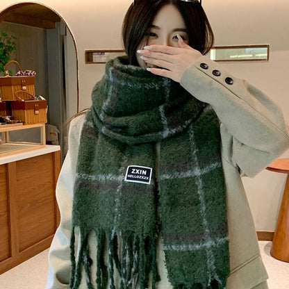 Tasseled Scarf Plaid