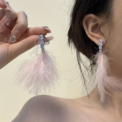 Feather Drop Earring