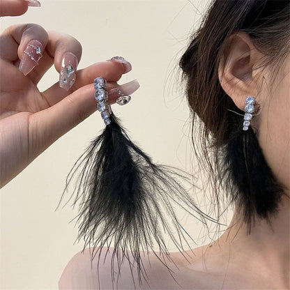 Feather Drop Earring
