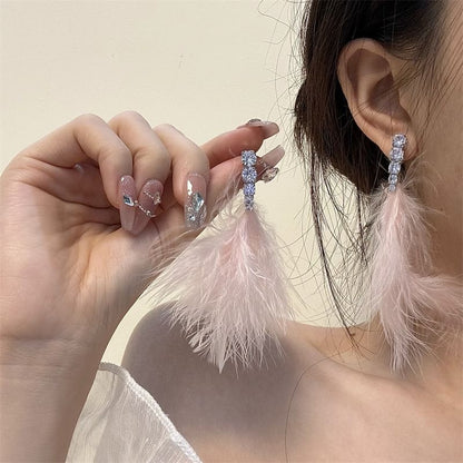 Feather Drop Earring