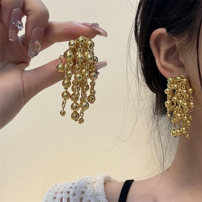 Earring Ball Fringed