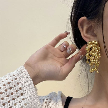 Earring Ball Fringed