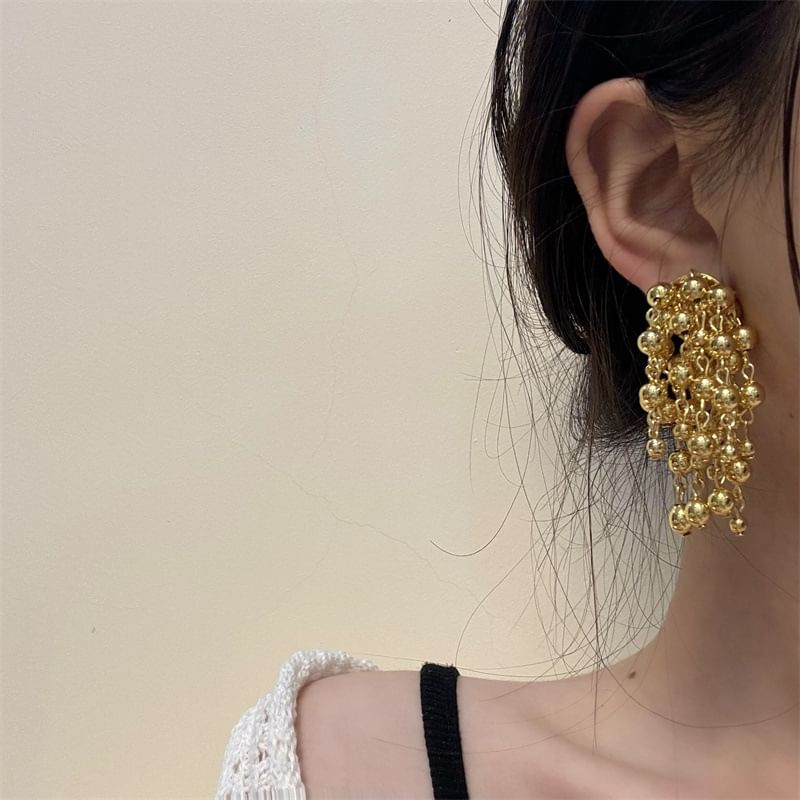 Earring Ball Fringed