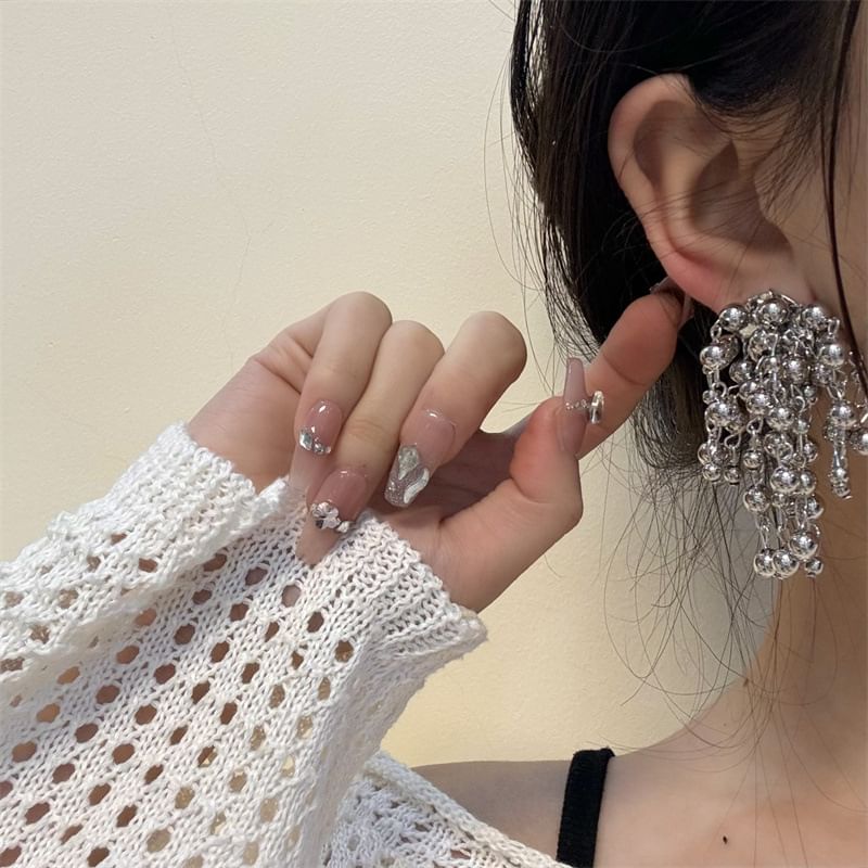 Earring Ball Fringed