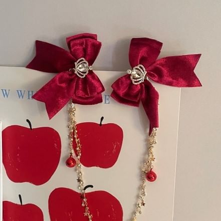 Alloy Bow Earring Dangle