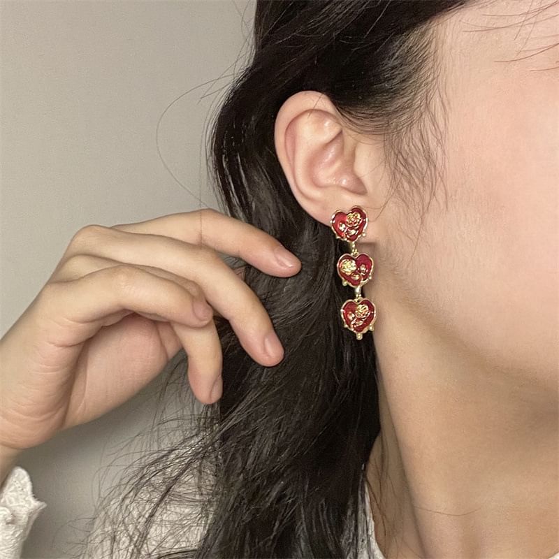 Heart Drop Earring