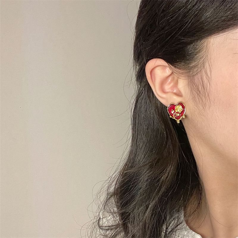 Heart Drop Earring