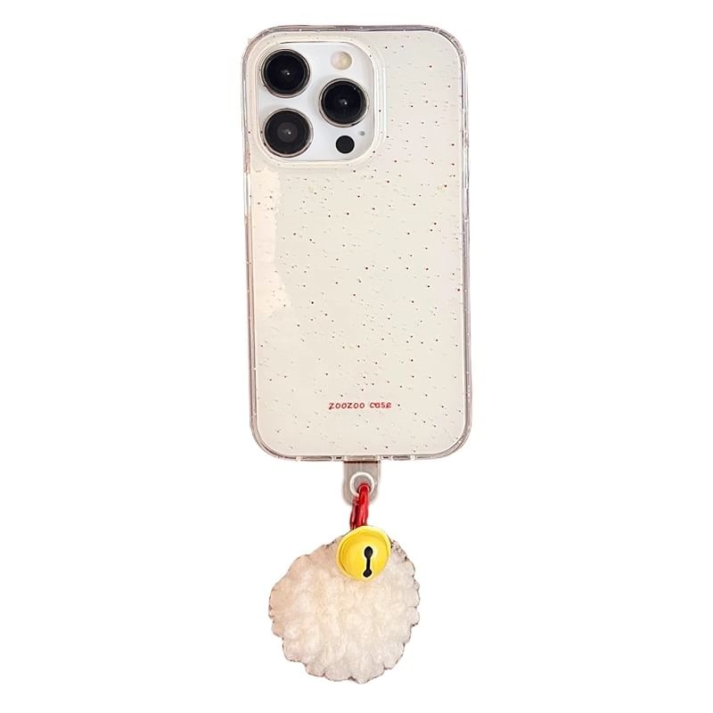 Phone Splattered Pom Bell Case