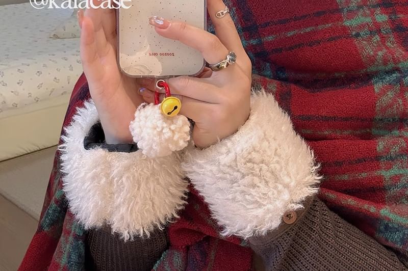 Phone Splattered Pom Bell Case