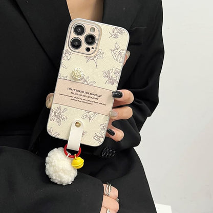 Bell Pom Phone Case Rose