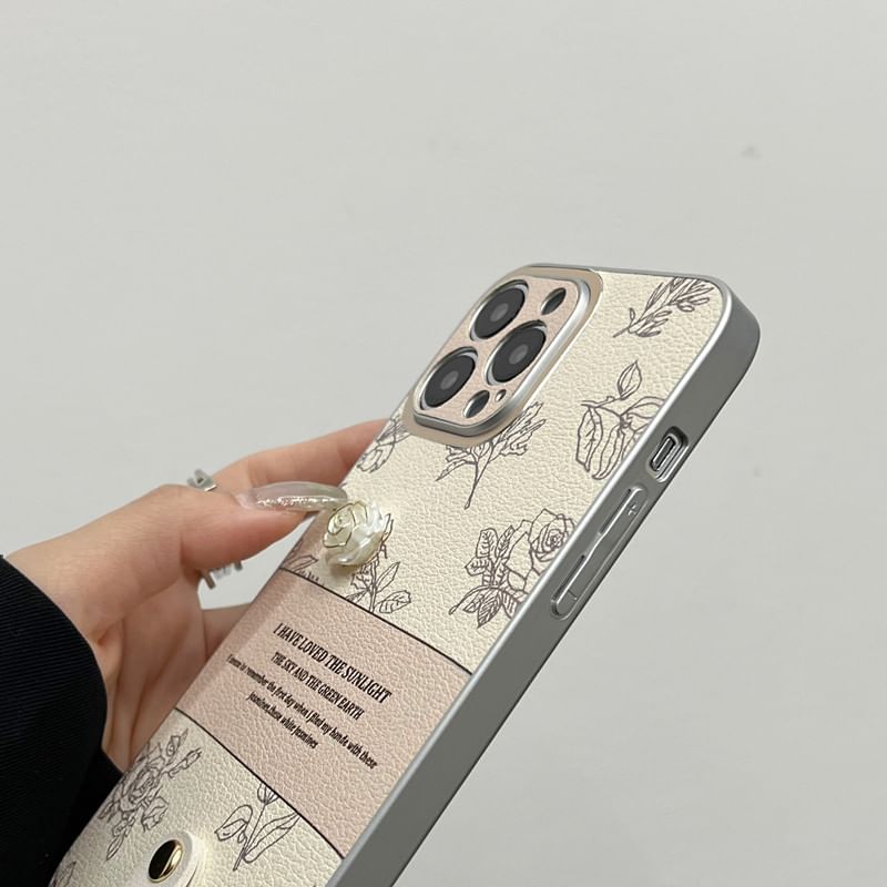 Bell Pom Phone Case Rose