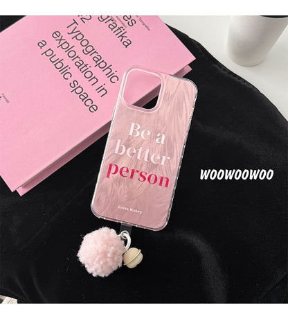 Case Phone Pom Bell Lettering