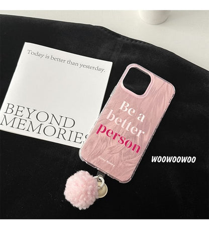 Case Phone Pom Bell Lettering