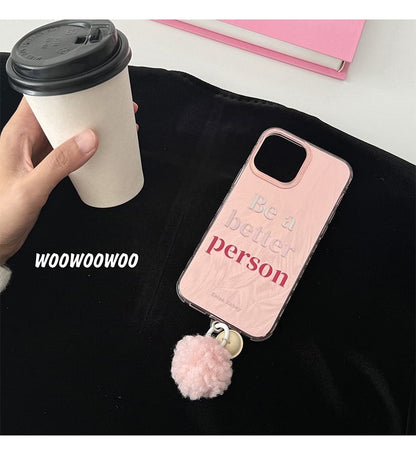 Case Phone Pom Bell Lettering