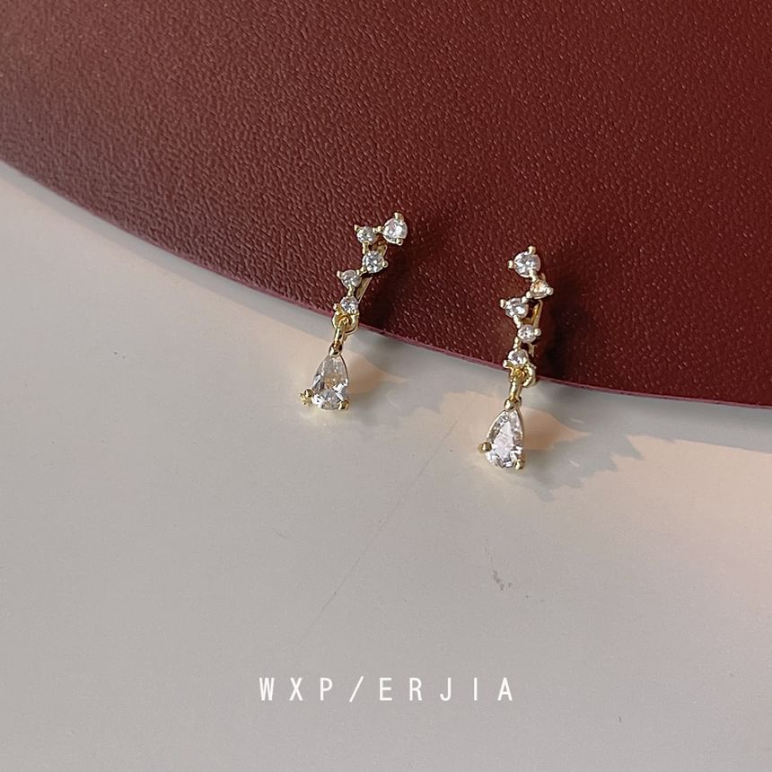 Clip-On Drop Earring Rhinestone