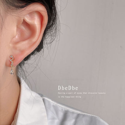 Clip-On Drop Earring Rhinestone
