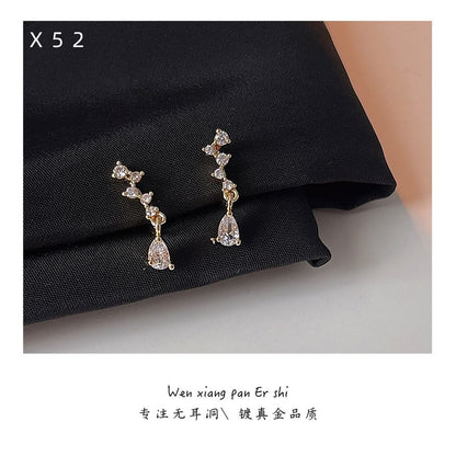 Clip-On Drop Earring Rhinestone