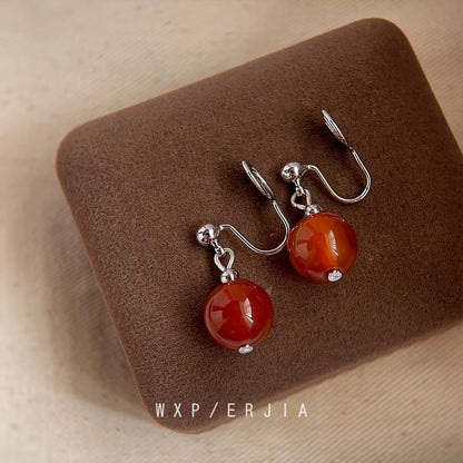 Clip-On Drop Earring Gemstone