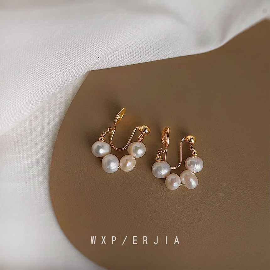 Earring Pearl Faux Clip-On