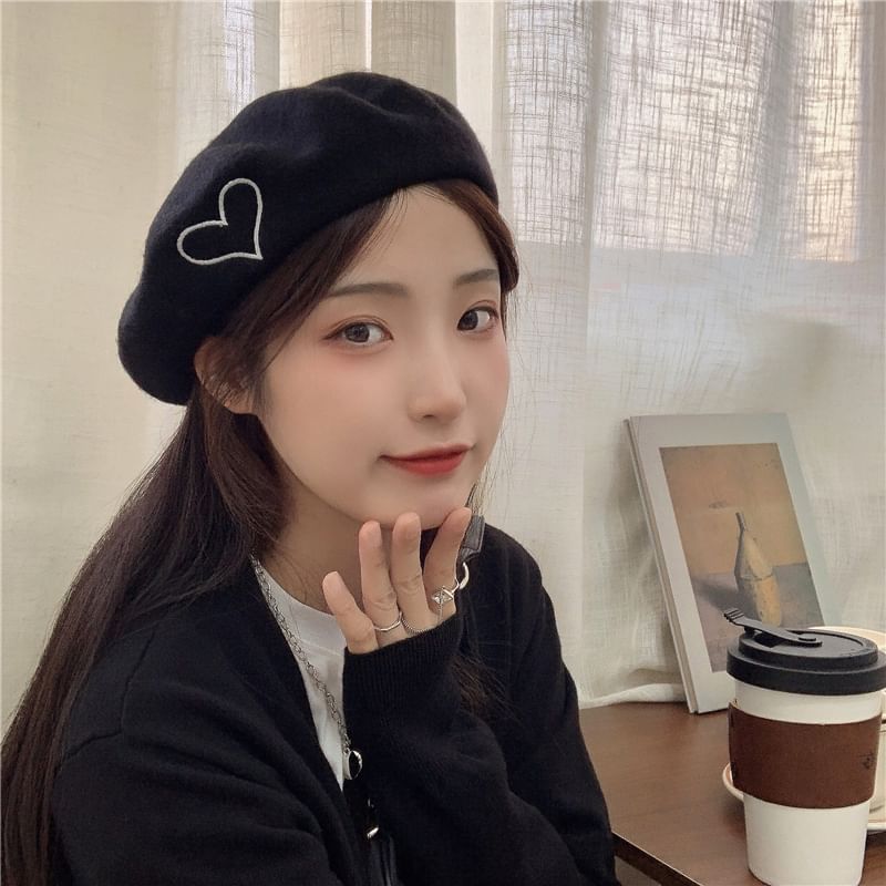 Heart Beret Embroidery