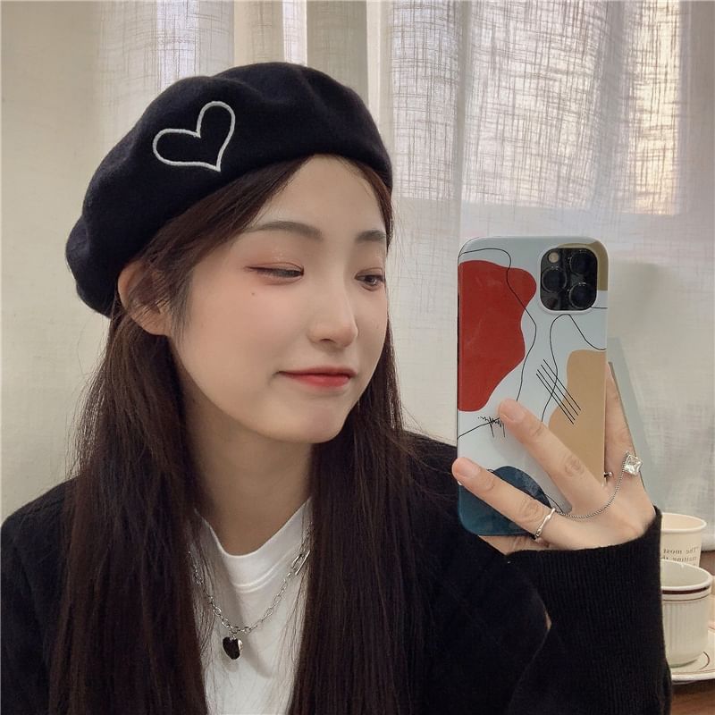 Heart Beret Embroidery