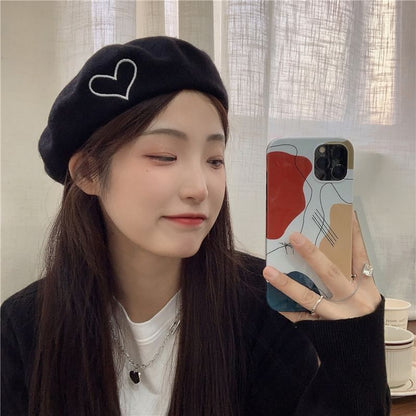 Heart Beret Embroidery