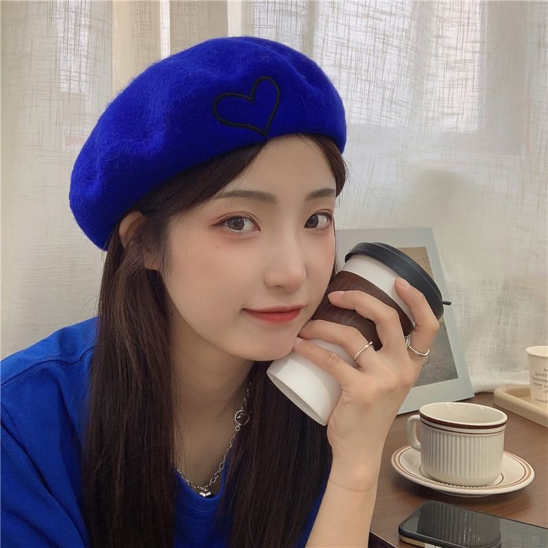 Heart Beret Embroidery