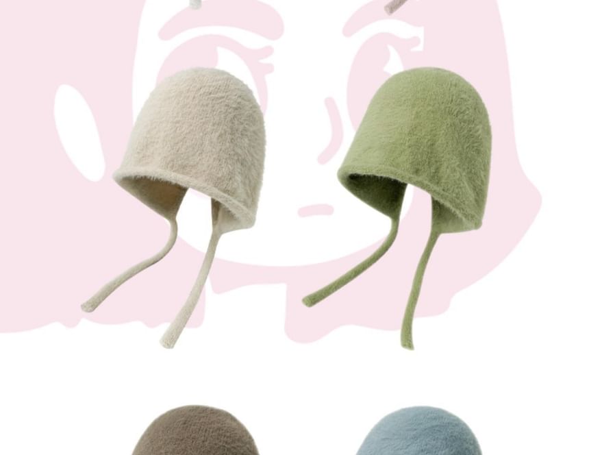 Cloche Hat Knit Plain