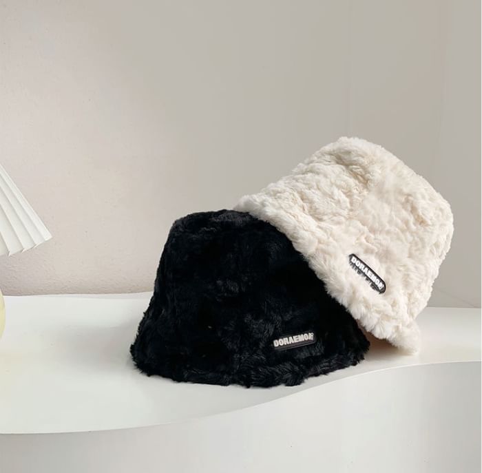 Lettering Hat Fleece Bucket