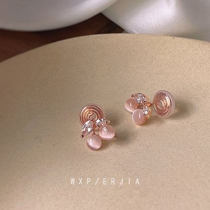 Cherry Alloy Ear Cuff Eye Faux Rhinestone Stone Cat