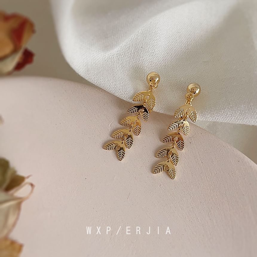 Alloy Dangle Earring Leaf