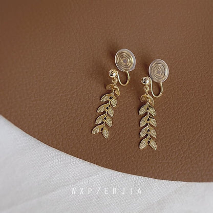 Alloy Dangle Earring Leaf