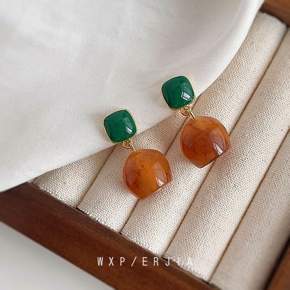 Alloy Resin Earring Drop