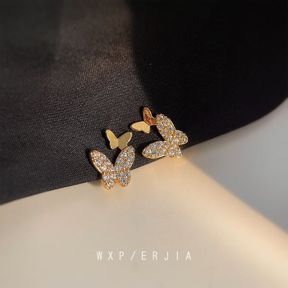 Butterfly Alloy Rhinestone Ear Cuff