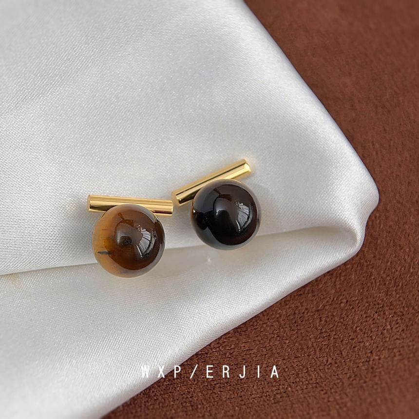 Ear Faux Bead Alloy Cuff Gemstone