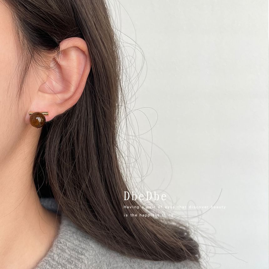 Ear Faux Bead Alloy Cuff Gemstone