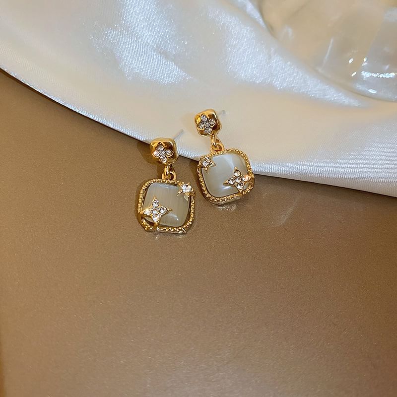 Faux Gemstone Stud Earring / Drop Earring