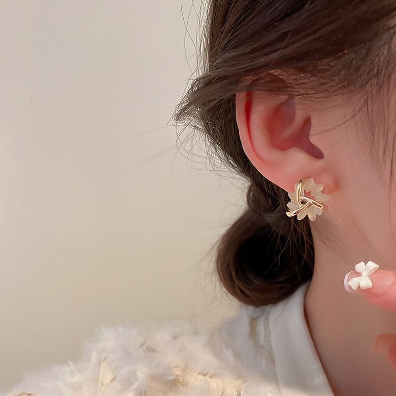 Faux Gemstone Stud Earring / Drop Earring