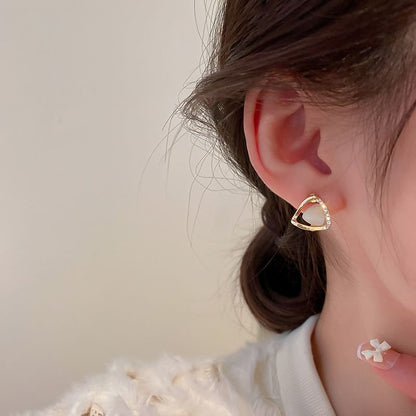 Faux Gemstone Stud Earring / Drop Earring