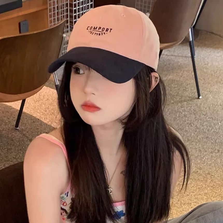 Lettering Tone Two Embroidered Cap Baseball