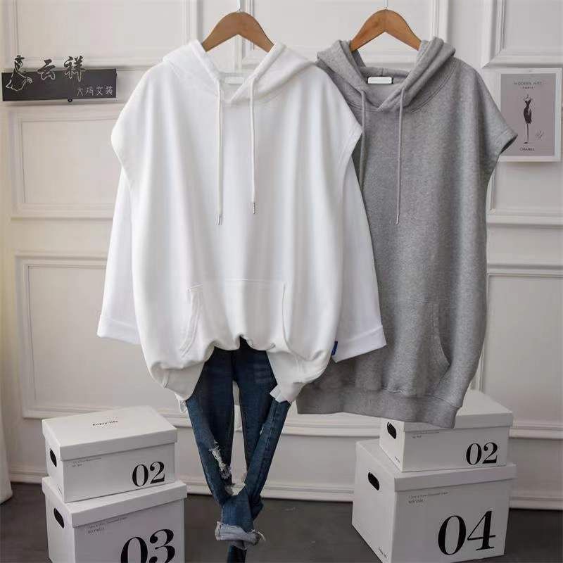Hoodie Plain Sleeveless