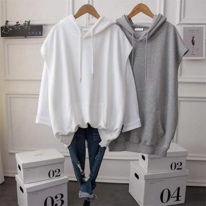 Hoodie Plain Sleeveless