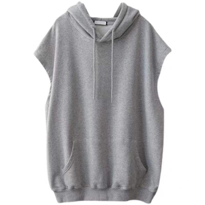 Hoodie Plain Sleeveless